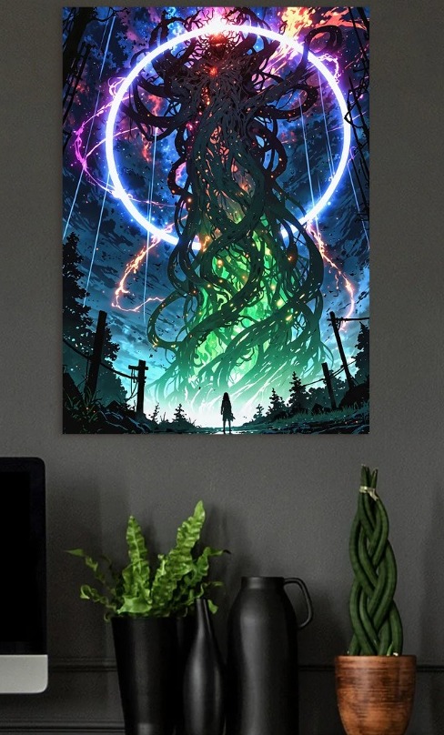 Tree of Infinity Rise from the Rift — metal poster wall art by Lineer